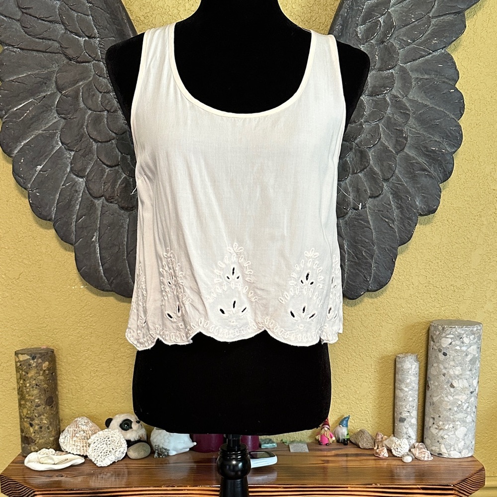 Garage Embroidered Crop Top